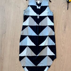 Mara Hoffman Black, gray & tan Geometric Midi Dress- S